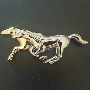 Gold & Silver Horse Brooch